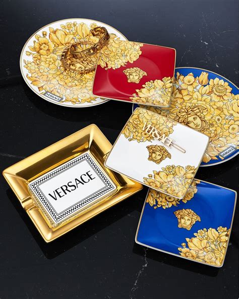 versace blue medusa covered dish|Versace Medusa rhapsody pre order.